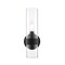 Z-Lite Datus 1 Light Wall Sconce, Matte Black & Clear 4008-1S-MB - alternate 4